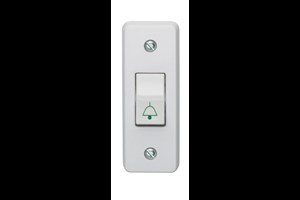 10A 1 Gang Retractive Architrave Switch Printed 'Bell Symbol'