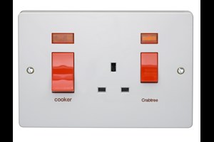 45A Cooker Control Unit With Neon (168mm X 114mm)