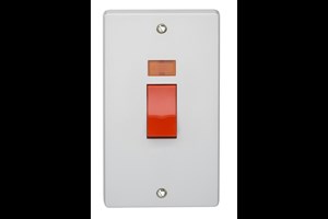 50A 2 Gang Double Pole Switch With Neon