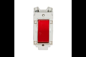 20A Double Pole Grid Switch With Red Rocker