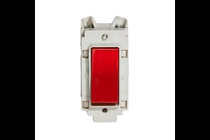 20A Intermediate Grid Switch With Red Rocker