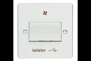 6A Triple Pole Isolator Switch Printed 'Isolator And Fan Symbol'