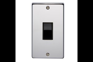 50A 2 Gang Double Pole Control Switch Highly Polished Chrome Finish