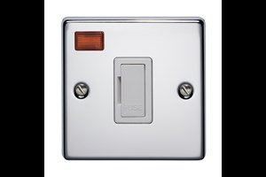 13A Unswitched Fused Connection Unit With Neon Highly Polished Chrome Finish