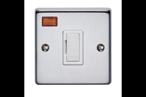13A Unswitched Fused Connection Unit With Neon Satin Chrome Finish