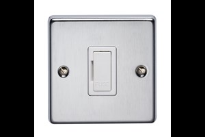 13A Unswitched Fused Connection Unit Satin Chrome Finish