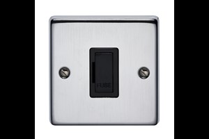 13A Unswitched Fused Connection Unit Satin Chrome Finish