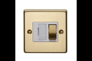 13A Double Pole Switched Fused Connection Unit With Metal Rocker Bronze Finish