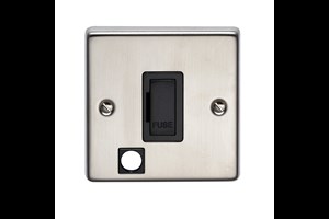 13A Unswitched Fused Connection Unit With Cord Outlet Stainless Steel Finish