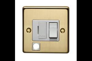 13A Double Pole Switched Fused Connection Unit With Cord Outlet Bronze Finish