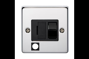 13A Double Pole Switched Fused Connection Unit With Cord Outlet Highly Polished Chrome Finish