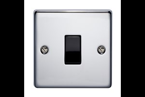 32A 1 Gang Double Pole Control Switch Highly Polished Chrome Finish