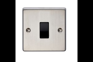 32A 1 Gang Double Pole Control Switch Stainless Steel Finish