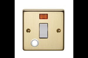 20A 1 Gang Double Pole Control Switch With Neon And Cord Outlet Bronze Finish