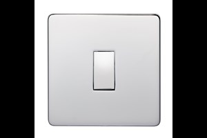10AX 1 Gang 2 Way Switch Highly Polished Chrome Finish