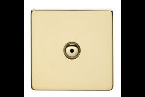 1 Gang 1 Way 400 Watt Touch Remote Dimmer Polished Brass Finish