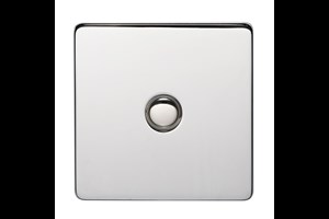 1 Gang 1 Way 400 Watt Touch Dimmer Highly Polished Chrome Finish