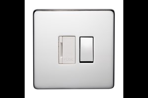 13A Double Pole Switched Fused Connection Unit Highly Polished Chrome Finish