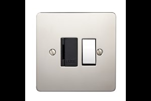 13A Double Pole Switched Fused Connection Unit Polished Stainless Steel Finish