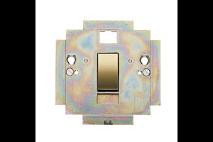 20A 1 Gang Double Pole Switch Interior Polished Brass Finish Rocker