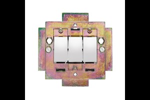 10AX 3 Gang 2 Way Switch Interior Highly Polished Chrome Finish