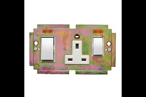 45A Cooker Control Unit With 13A Socket Interior With Neon Highly Polished Chrome Finish Rockers