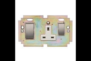 45A Cooker Control Unit With 13A Socket Interior Stainless Steel Finish Rockers