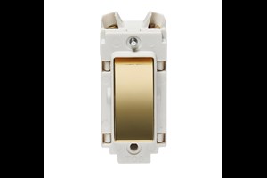 10A Retractive 2 Way And Off Grid Switch With Metal Rocker Polished Brass Finish Rocker