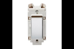 10A Retractive 2 Way And Off Grid Switch With Metal Rocker Satin Chrome Finish Rocker