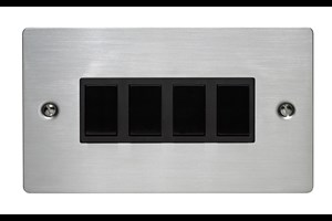 10AX 4 Gang 2 Way Switch Stainless Steel Finish