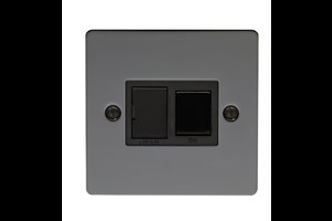 13A Double Pole Switched Fused Connection Unit Black Nickel Finish