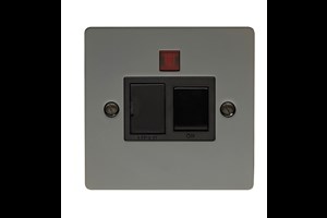 13A Double Pole Switched Fused Connection Unit With Neon Black Nickel Finish