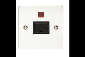 13A Double Pole Switched Fused Connection Unit With Neon Polished Steel Finish