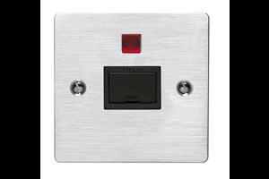 13A Double Pole Switched Fused Connection Unit With Neon Stainless Steel Finish