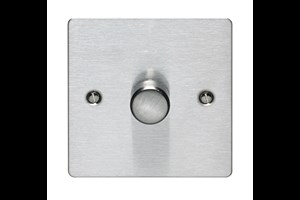 1 Gang 2 Way 400 Watt Mains/Low Voltage Dimmer Stainless Steel Finish