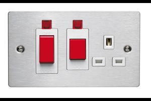 45A Cooker Control Unit With Neon Stainless Steel Finish
