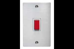 45A 2 Gang Switch Stainless Steel Finish