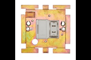 13A Double Pole Switched Fused Connection Unit Cord Outlet Interior With Neon No Rocker