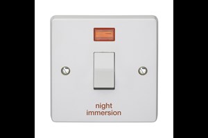 32A 1 Gang Double Pole Control Switch With Neon Printed 'Night Immersion'