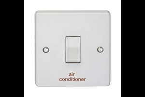 20A 1 Gang Double Pole Control Switch Printed 'Air Conditioner'