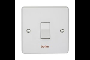 20A 1 Gang Double Pole Control Switch Printed 'Boiler'