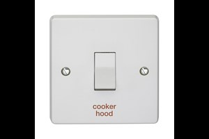 20A 1 Gang Double Pole Control Switch Printed 'Cooker Hood'