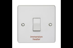 20A 1 Gang Double Pole Control Switch Printed 'Immersion Heater'