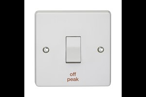 20A 1 Gang Double Pole Control Switch Printed 'Off Peak'
