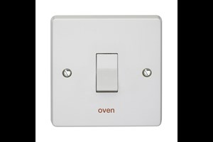 20A 1 Gang Double Pole Control Switch Printed 'Oven'