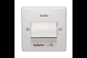 6A Triple Pole Isolator Switch Printed 'Boiler'