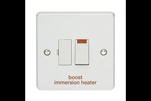 13A Double Pole Switched Fused Connection Unit With Neon Printed 'Boost Immersion Heater'