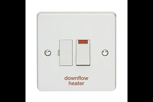 13A Double Pole Switched Fused Connection Unit With Neon Printed 'Downflow Heater'
