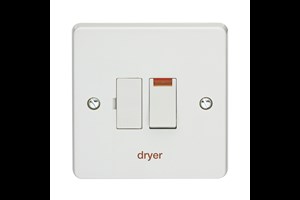 13A Double Pole Switched Fused Connection Unit With Neon Printed 'Dryer'