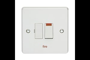 13A Double Pole Switched Fused Connection Unit With Neon Printed 'Fire'